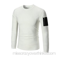 MISYAA Shirts for Men Breathable Undershirt Long Sleeve Zipper Tank Top Solid Muscle Shirt Masculinous Gift Mens Tops White B07NCXJ85M